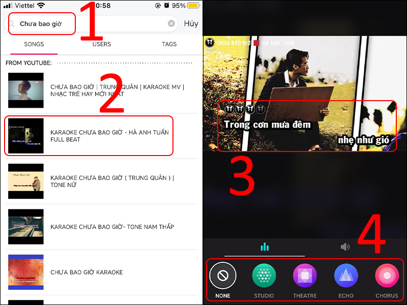 Chọn bài hát và hát